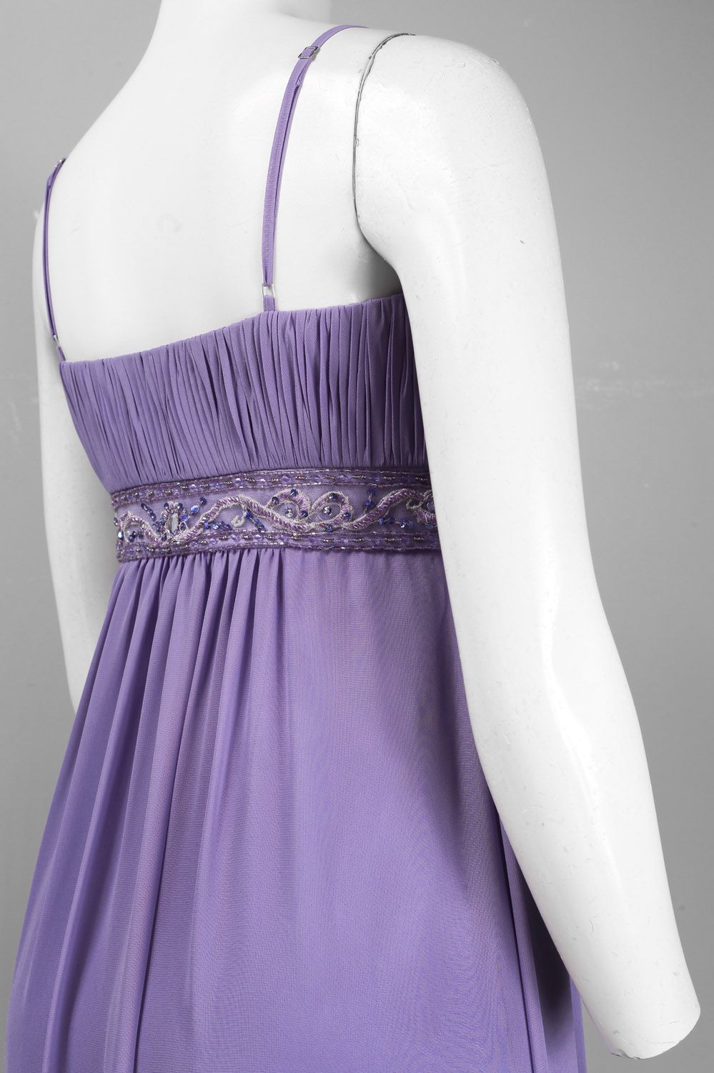 Size SM/6 - LAST ONES, ON SALE< Tres Chic & Great Price!  Violet, Sue Wong Periwinkle, Ruched Bust Chiffon Gown SMALL REMAINS!