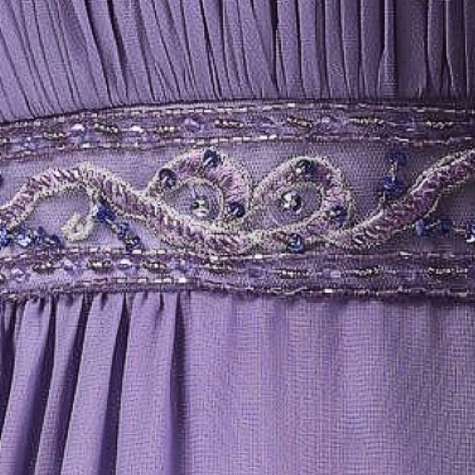 Size SM/6 - LAST ONES, ON SALE< Tres Chic & Great Price!  Violet, Sue Wong Periwinkle, Ruched Bust Chiffon Gown SMALL REMAINS!