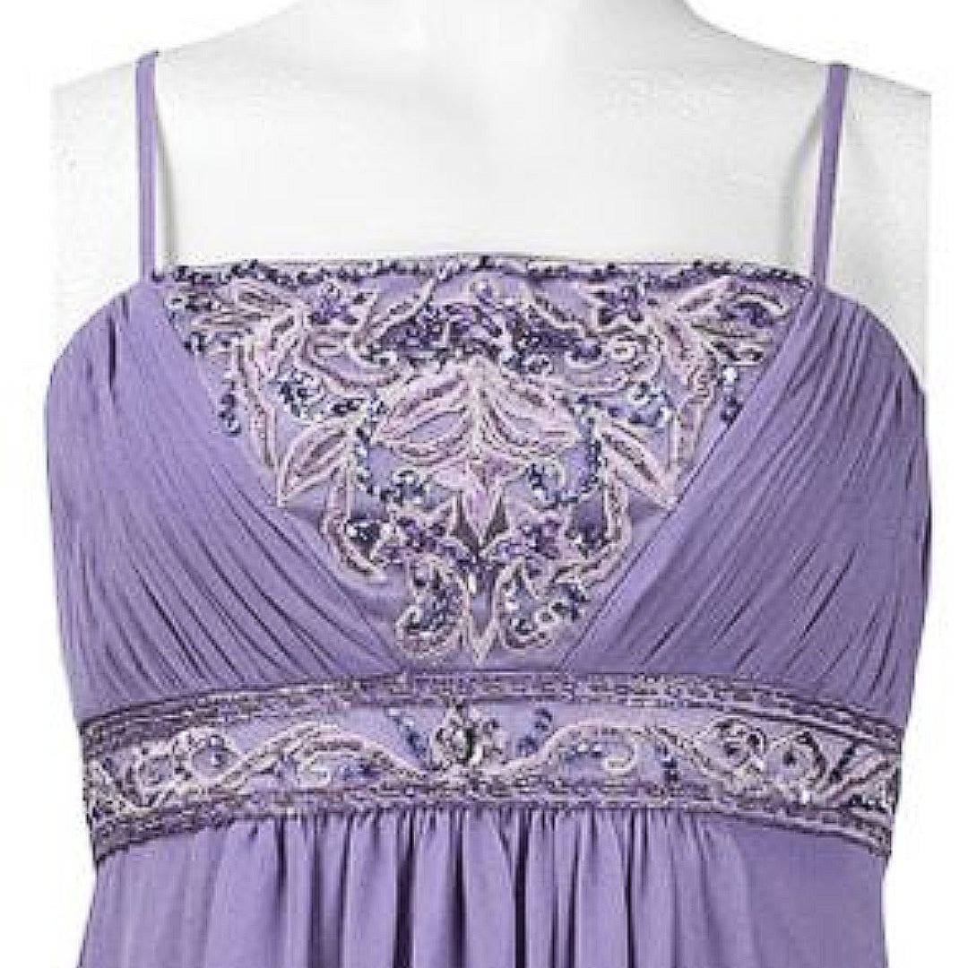Size SM/6 - LAST ONES, ON SALE< Tres Chic & Great Price!  Violet, Sue Wong Periwinkle, Ruched Bust Chiffon Gown SMALL REMAINS!