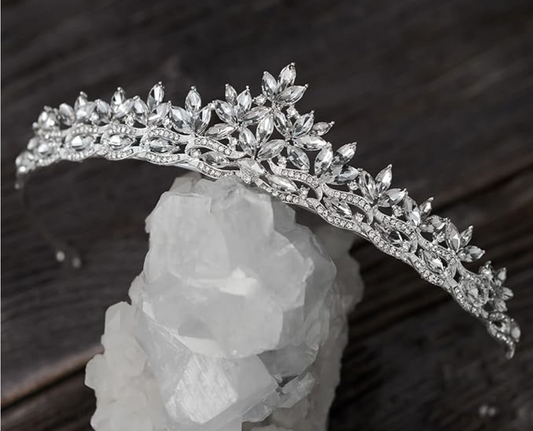 LAST ONE! SweetV Accessories, Petite Silver Tiara Women's Bridal, Gatsby Formal Events