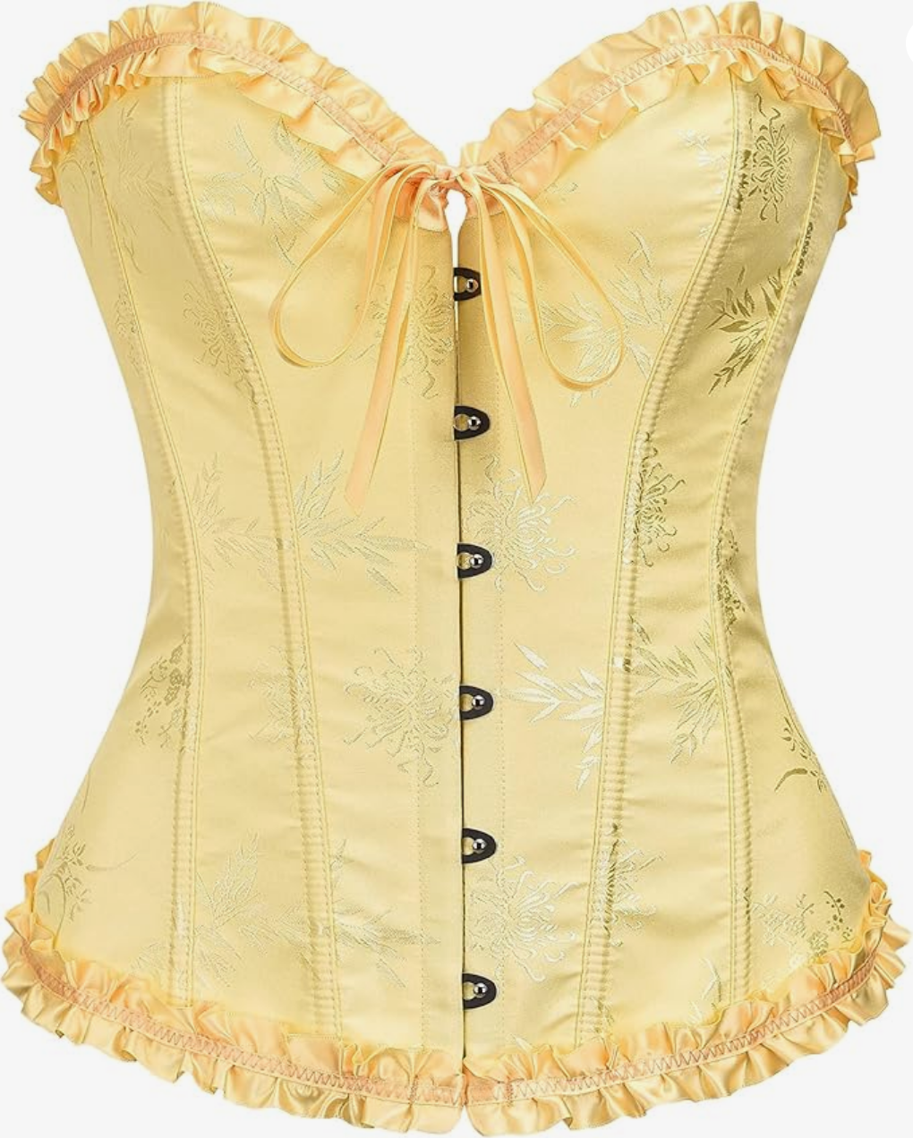CURRENTLY, Yellow Variant Remains, Over-Bust Corset, Beige/Yellow/White Women's Intimates, Bridal, Gatsby, Gifts