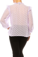 Load image into Gallery viewer, Zac &amp; Rachael Lilac Blouse Women&#39;s Elegant Top, Office, Modest
