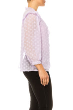 Load image into Gallery viewer, Zac &amp; Rachael Lilac Blouse Women&#39;s Elegant Top, Office, Modest
