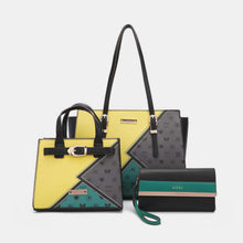 Load image into Gallery viewer, A+ Nicole Lee USA 3-Piece Color Block Handbag Set, Women&#39;s Accessories
