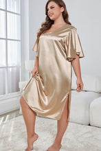 Load image into Gallery viewer, Flutter Sleeve V-Neck Side Slit Night Gown x2 Colors
