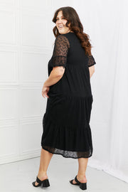 P & Rose Lovely Lace Black Tiered Day Dress USA 🇺🇸 SM/MED/3XL Remaining