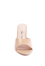 Load image into Gallery viewer, Patent PU Slides High Heels Beige or Black
