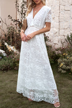 Load image into Gallery viewer, Embroidered Short Sleeve Maxi Dress
