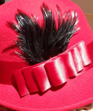 Load image into Gallery viewer, sur la tete cloche red/black, &amp; x2 brooch option red-plain
