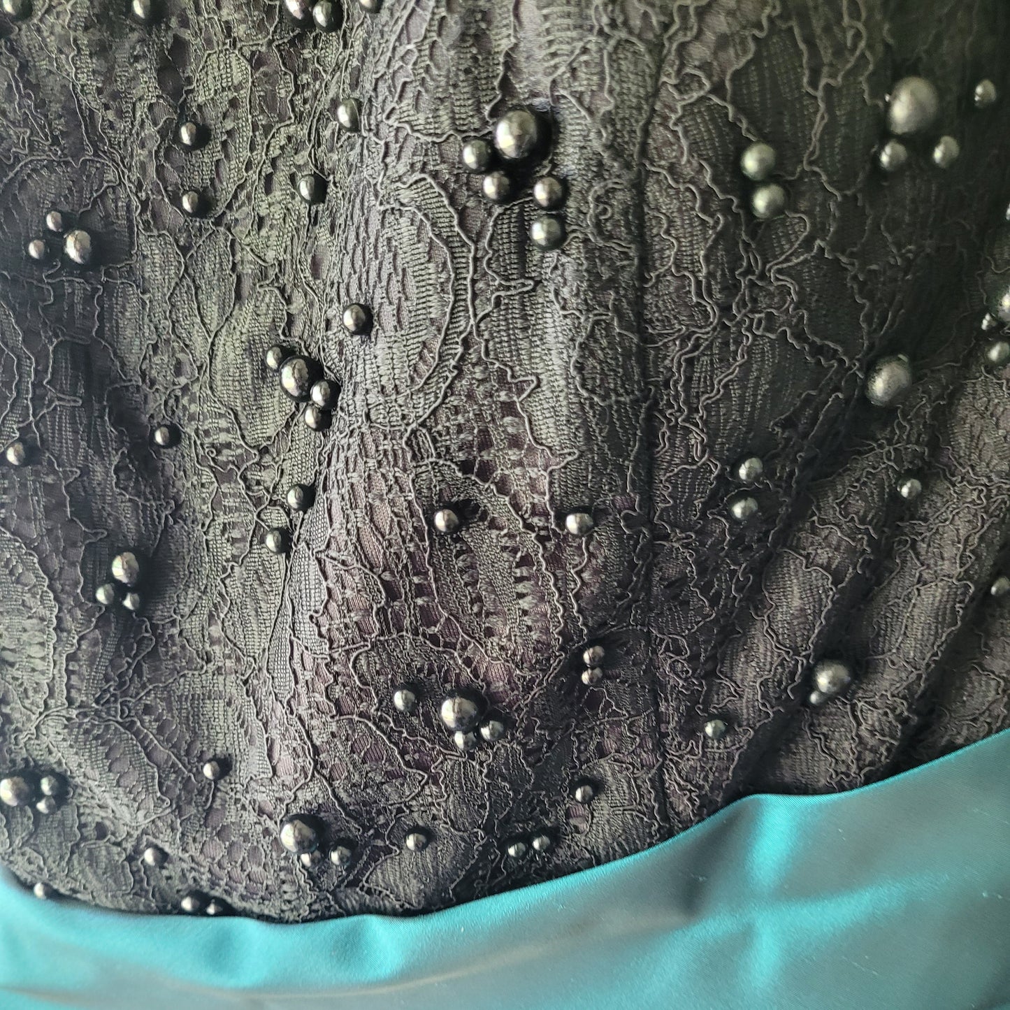 pearl & teal taffeta party dress 6/8/10
