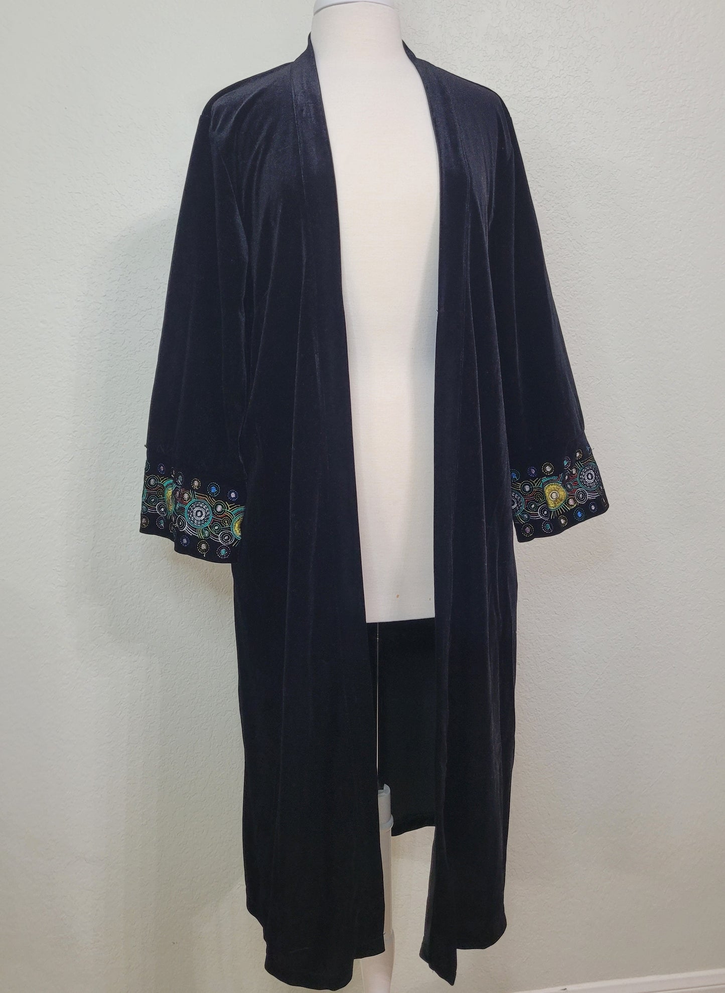 Retro 1920s Style Velvet Embroidered Trench LAST ONE! Only MED Remaining