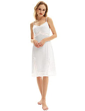 Load image into Gallery viewer, knee length slip,  lace trim blk/wht
