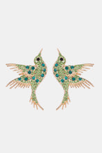 Load image into Gallery viewer, Glass Hummingbird Post Earrings, Large 1.4&quot;
