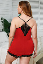 Load image into Gallery viewer, Lace Trim Plus Size 2PC Teddy See Both Colors!
