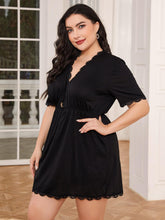 Load image into Gallery viewer, Lace Trim Deep V Night Dress

