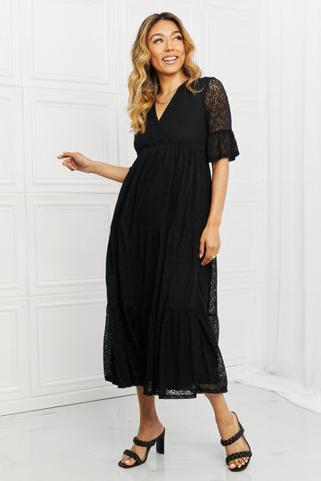 P & Rose Lovely Lace Black Tiered Day Dress USA 🇺🇸 SM/MED/3XL Remaining