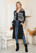 Load image into Gallery viewer, Orange Farm Clothing Mixed Media Cardigan Duster
