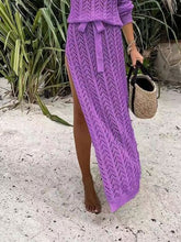 Load image into Gallery viewer, Openwork Single Shoulder Knit Dress, Beach Cover-up Women&#39;s Swim Apparel
