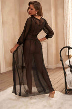 Load image into Gallery viewer, Scalloped Flounce Sleeve Negligee Robe Women&#39;s Intimates Apparel
