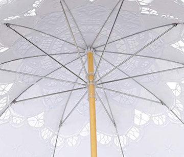 handmade parasol, blk/wht