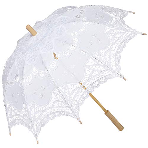 handmade parasol, blk/wht
