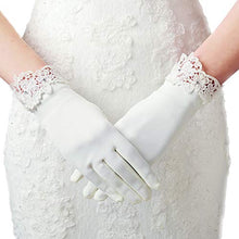Load image into Gallery viewer, floral lace gloves see style choices ivory floral lace edge
