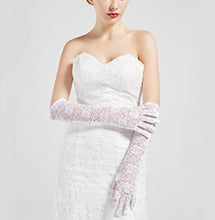 Load image into Gallery viewer, floral lace gloves see style choices long-white
