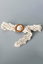 Load image into Gallery viewer, Shell Braid Belt w/ Wood Buckle
