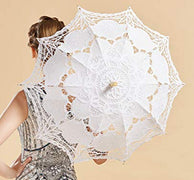 handmade parasol, blk/wht