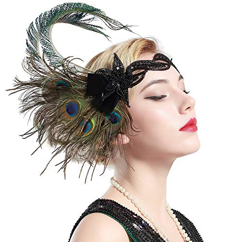 handmade, peacock feather headband, see more