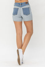 Load image into Gallery viewer, Judy Blue Full Size Color Block Denim Shorts, Women&#39;s Summer, Spring Attire Casual Apparel
