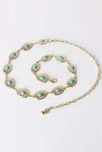 Load image into Gallery viewer, Turquoise, Silver/Gold Tone Chain Belt
