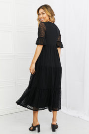 P & Rose Lovely Lace Black Tiered Day Dress USA 🇺🇸 SM/MED/3XL Remaining