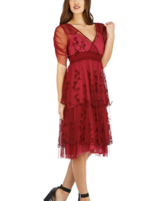 nataya age of love 1920s raspberry dress sm & lg lg