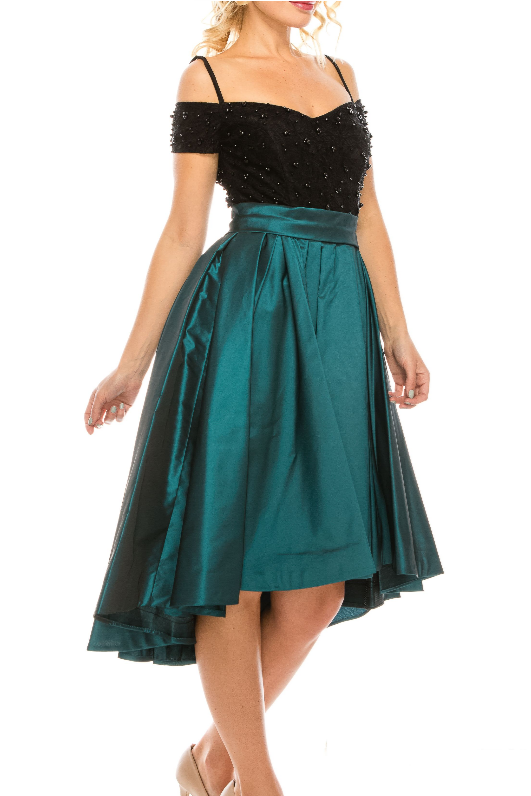 pearl & teal taffeta party dress 6/8/10