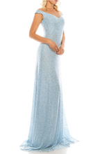Load image into Gallery viewer, odrella baby blue glittery mesh illusion gown 8,10,16 8
