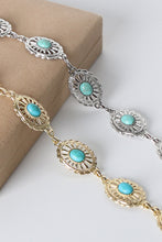 Load image into Gallery viewer, Turquoise, Silver/Gold Tone Chain Belt
