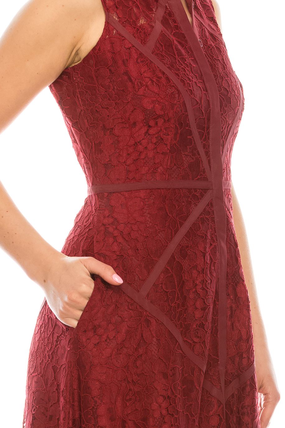 LAST ONE! Wine Red in Size XS/4, Aidan Mattox Crimson Floor-Length