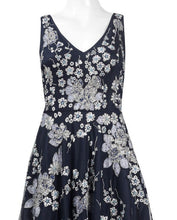 Load image into Gallery viewer, Aidan Mattox Twilight Embroidered Day Dress Petite Sizes, 0/2/4
