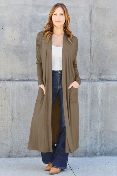 SM/MED/2XL/3XL Remaining! Basic Bae Apparel Long Open Front Duster, See Colors! Women's Cardigans, Sweaters Casual Attire