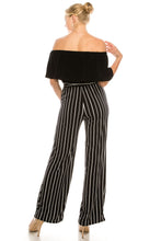 Load image into Gallery viewer, BEBE Off Shoulder Jumpsuit Sizes XS/SM Remaining
