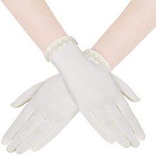 Load image into Gallery viewer, gloves, day, beige/off-wht pearl beads
