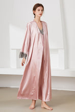 Load image into Gallery viewer, Satin Night Dress &amp; Kimono Robe Set Sizes M/LG/XL See Colors
