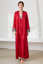 Load image into Gallery viewer, Satin Night Dress &amp; Kimono Robe Set Sizes M/LG/XL See Colors
