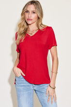 Load image into Gallery viewer, Basic Bae V-Neck High-Low T-Shirt, See Colors! Women&#39;s Tops, Casual Attire
