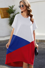 Load image into Gallery viewer, Colorblock Casual Midi Day Dress Women&#39;s Apparel Casual Affordable
