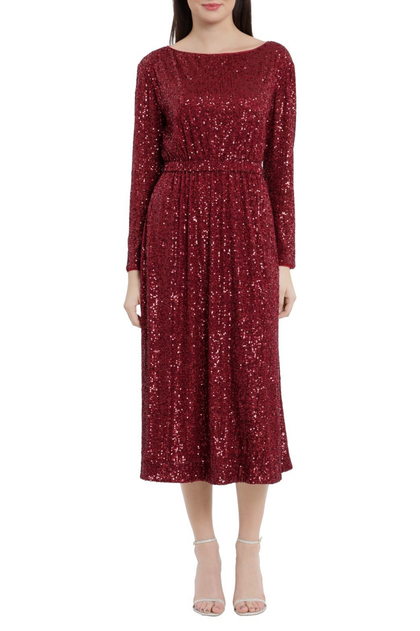 Maggy London Sequin Cherry Red Party Dress, LAST ONE! Only Size 2/XS Petite Remaining Cocktail