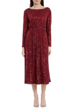 Load image into Gallery viewer, Maggy London Sequin Cherry Red Party Dress Only Size 2 Remaining Cocktail
