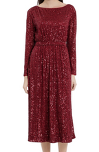 Load image into Gallery viewer, Maggy London Sequin Cherry Red Party Dress Size XS/2 Remaining
