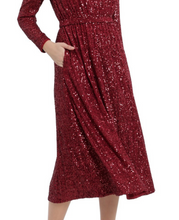 Load image into Gallery viewer, Maggy London Sequin Cherry Red Party Dress Only Size 2 Remaining Cocktail
